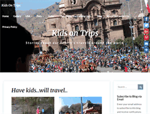 Tablet Screenshot of kidsontrips.com